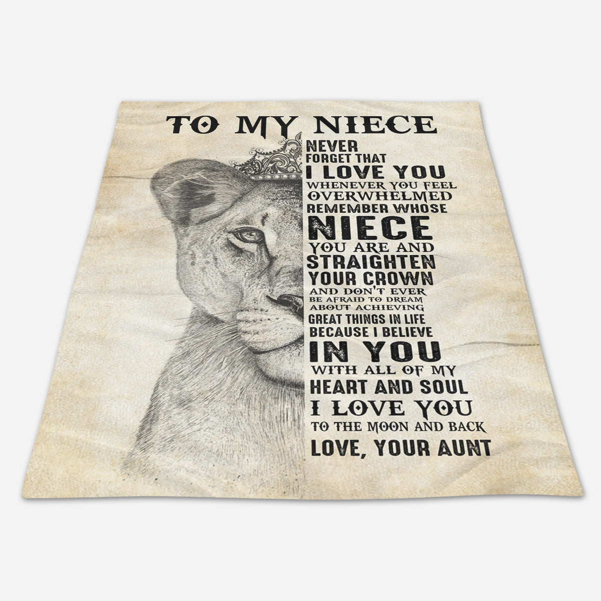 Personalized Gift For Niece Blanket, To My Niece Never Forget That I Love You - Love From Aunt