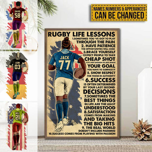 Custom Personalized Rugby Poster - Gift For Rugby Lover