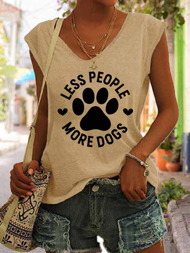 Women's Less People More Dogs Tank Top