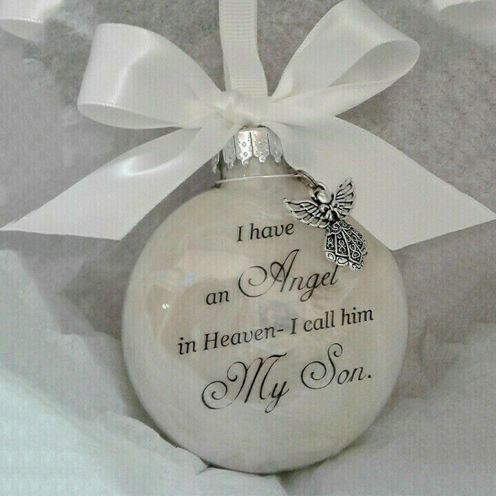 Beautiful ornaments feather ball - Angel In Heaven Memorial Ornament