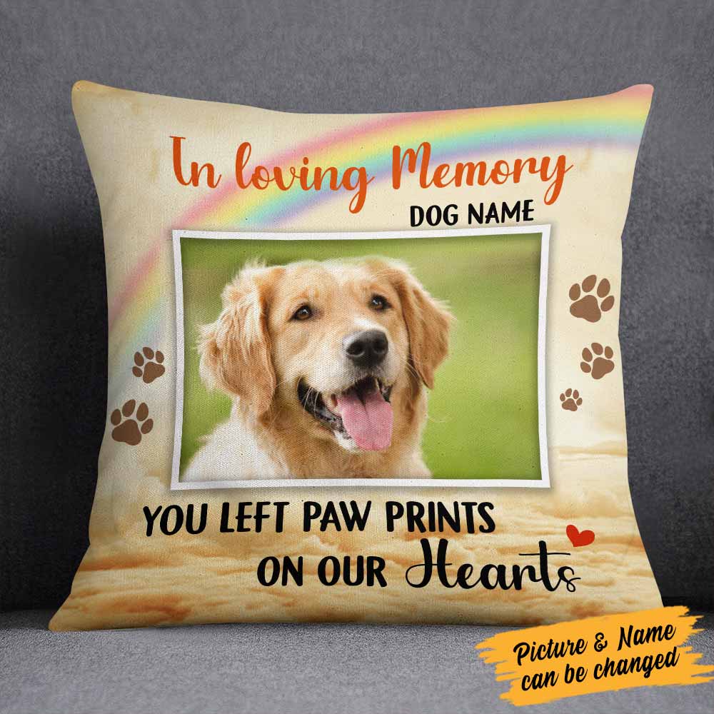 Personalized Memorial Pillowcase, Dog Memo Photo In Loving Memory