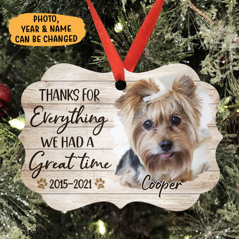 We Had A Great Time, Personalized Acrylic Ornaments, Custom Photo Gift, Christmas Gift For Pet Lovers