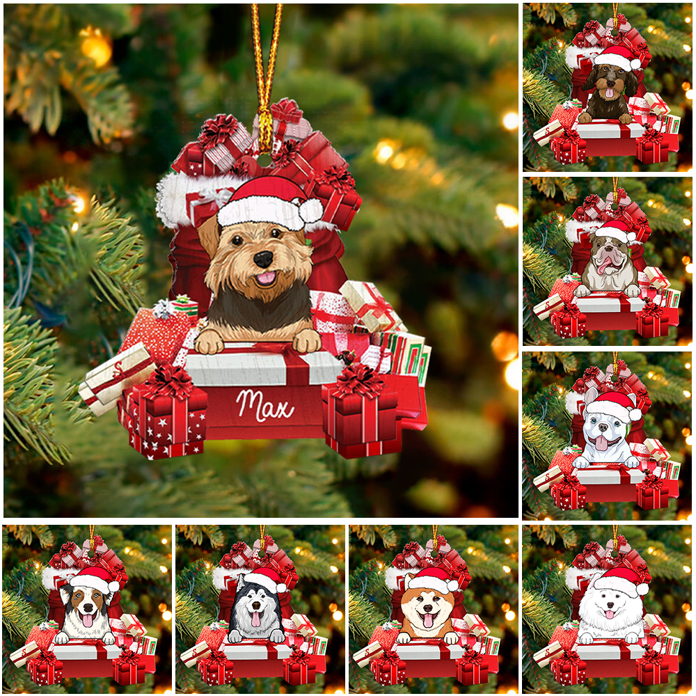 Christmas gift for dog lovers - Personalized Acrylic Ornament