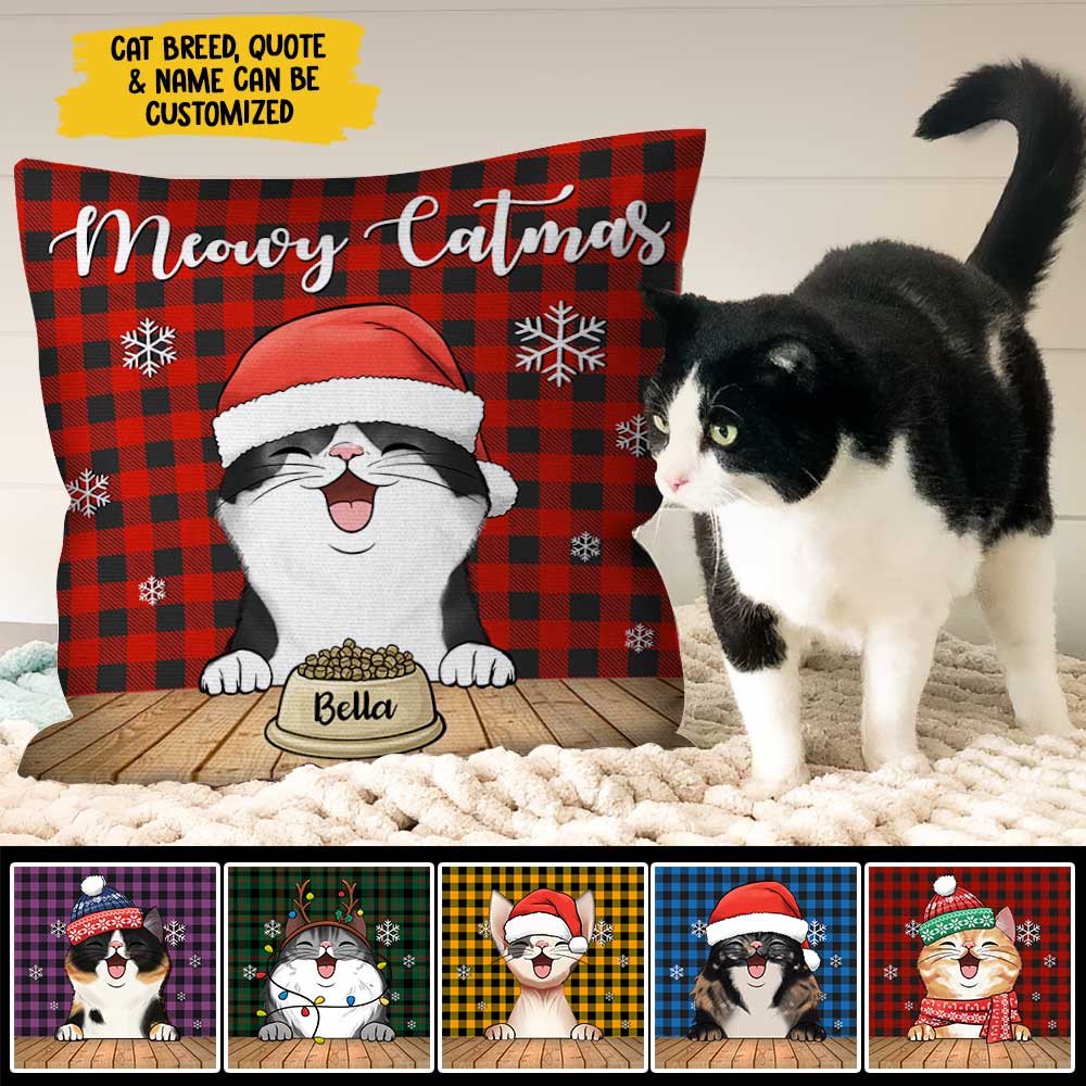 Meowy Catmas - Merry Woofmas - Personalized Pillowcase