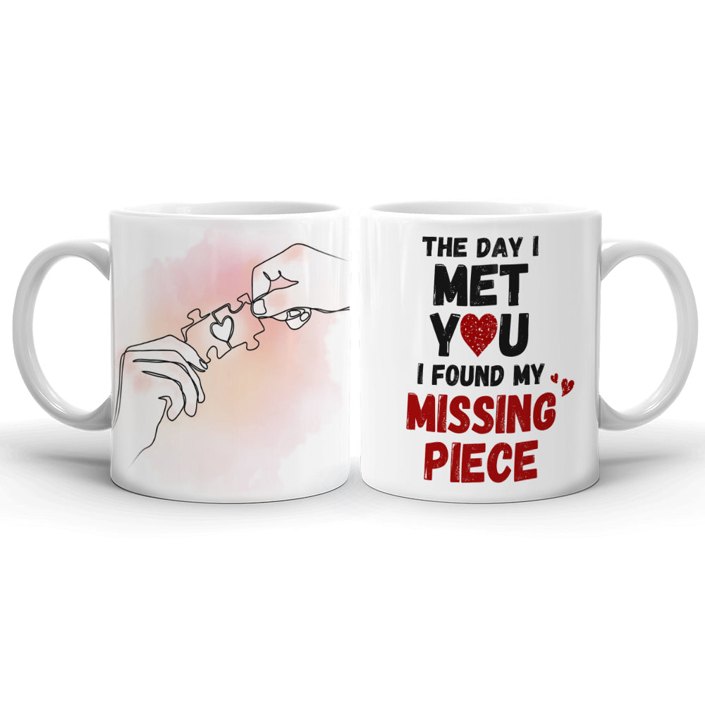 The Day I Met You Couple Personalized White Mug