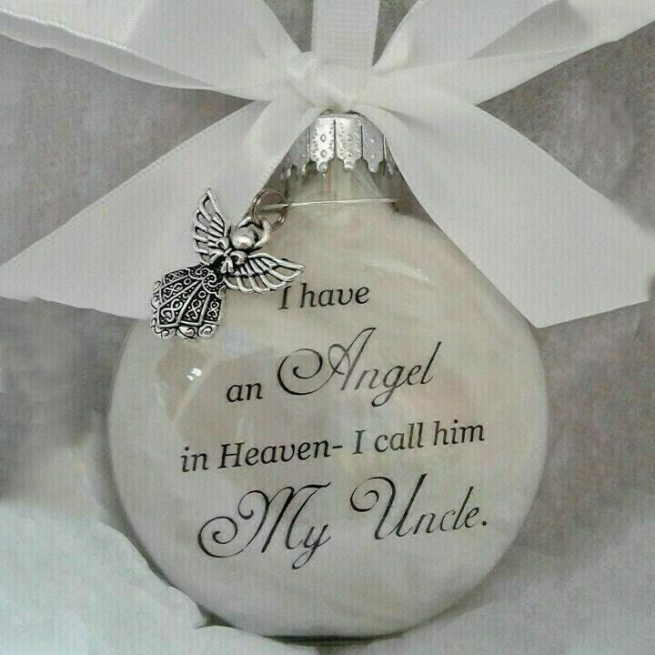 Beautiful ornaments feather ball - Angel In Heaven Memorial Ornament