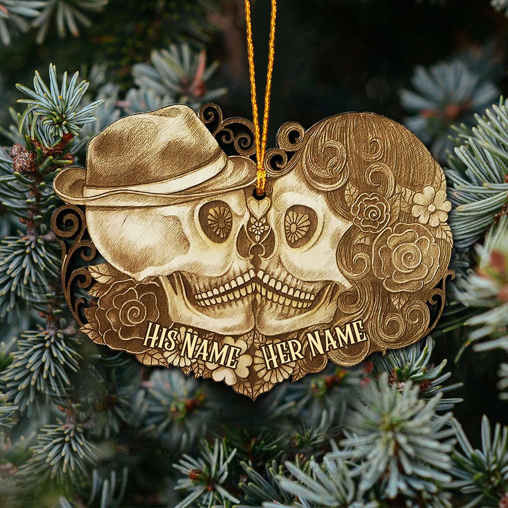 Till Our Last Breath - Personalized Christmas Skull Ornament