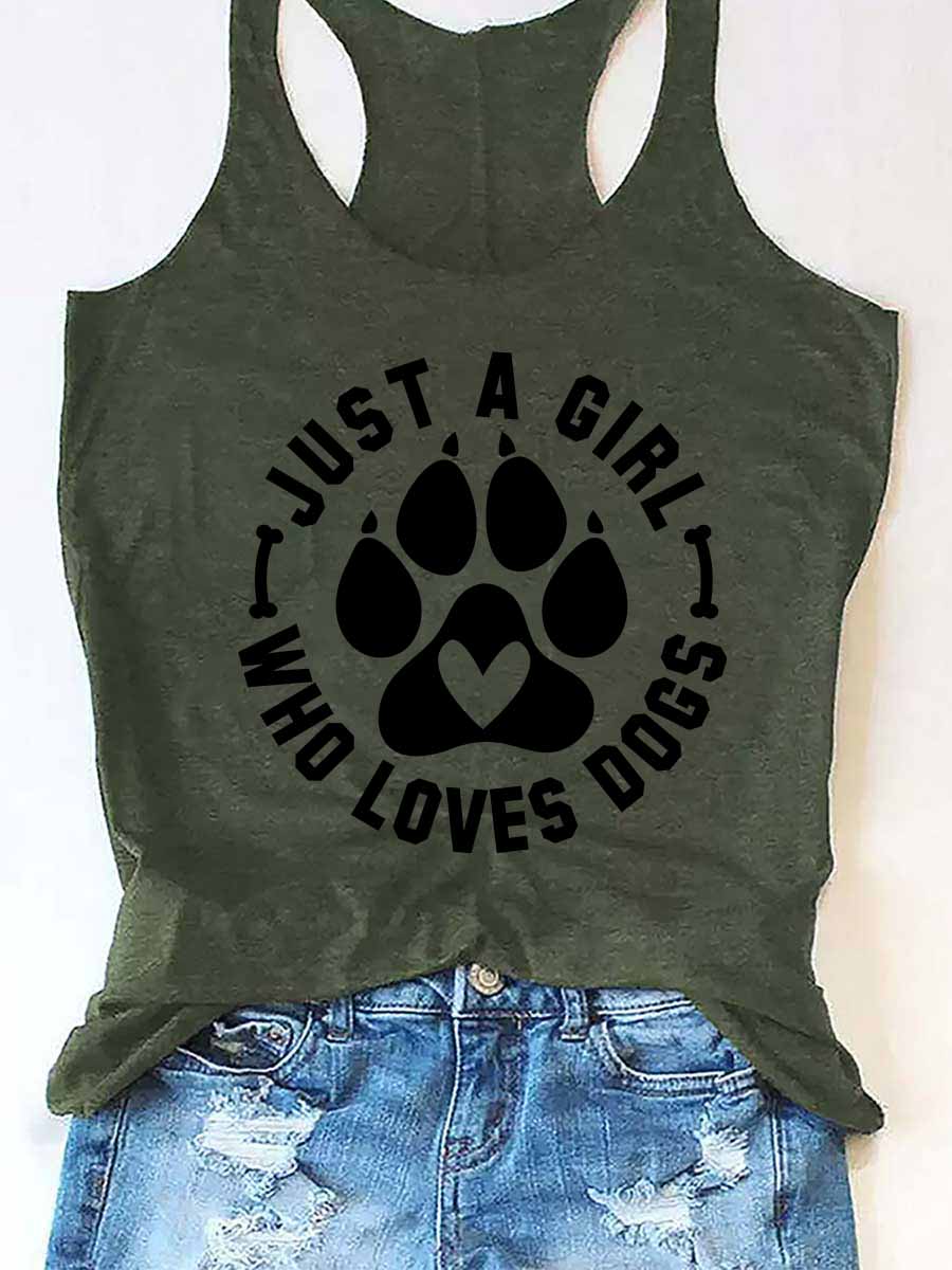 Women's Just A Girl Who Loves Dogs Tank Top