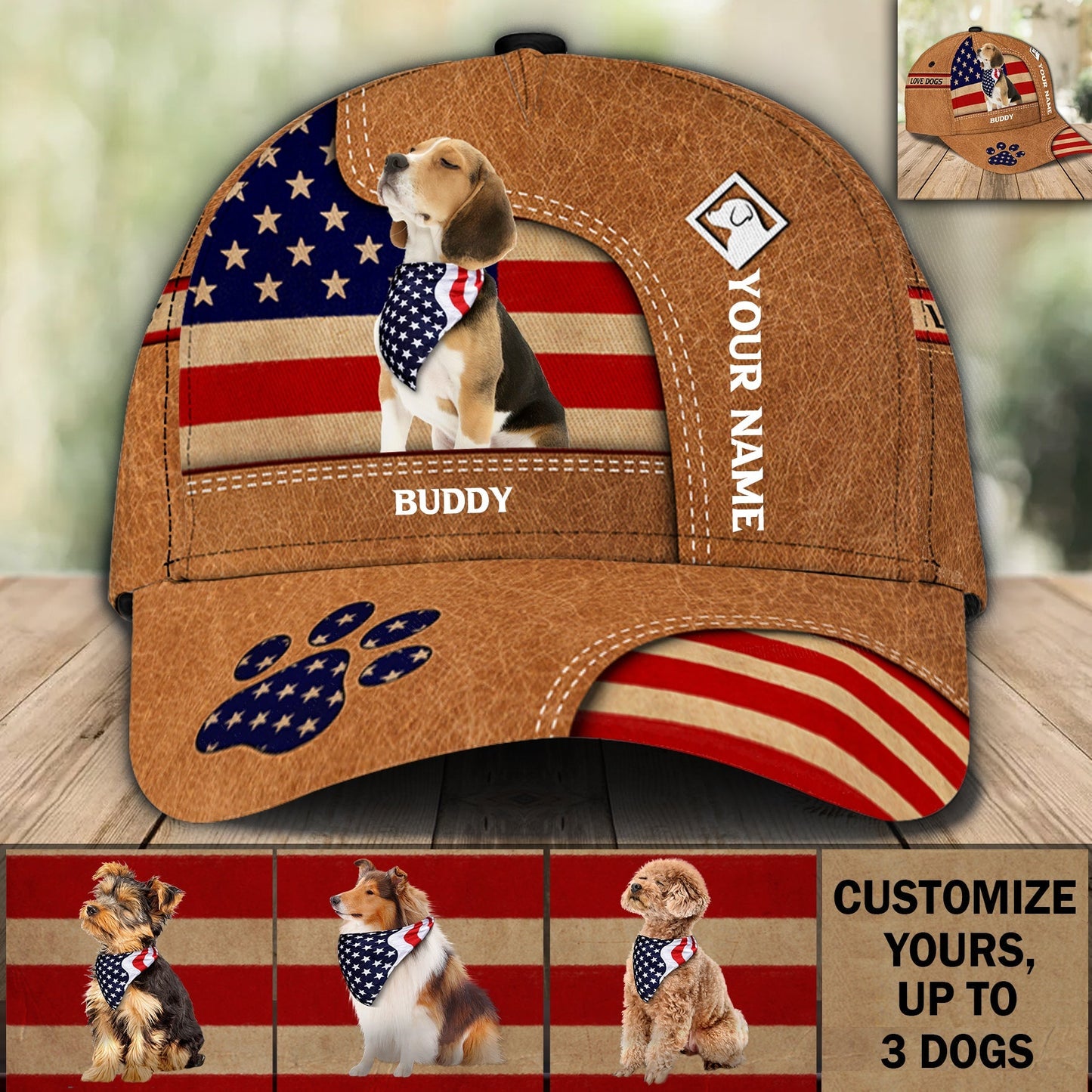 Gift for Dogs Lover - Dog Personalized Classic Cap - Funny Dog Gift For Independence Day