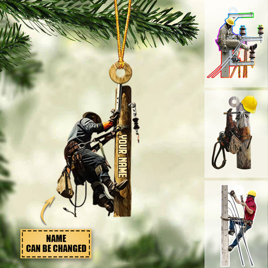 Lineman - Personalized Acrylic Ornament