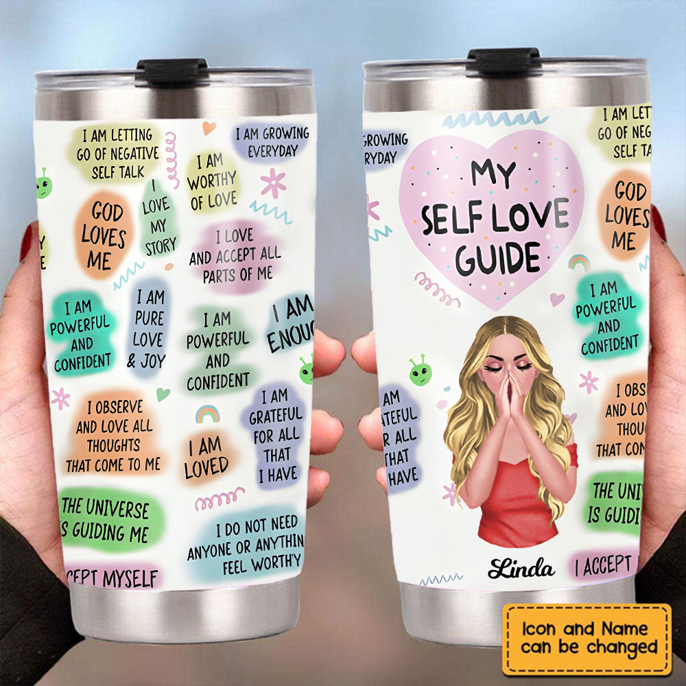 Personalized Steel Tumbler - My Self Love Guide