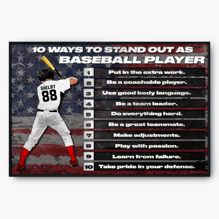 Custom Personalized Baseball Poster,  Vintage Style, Baseball Gifts, Baseball Poster