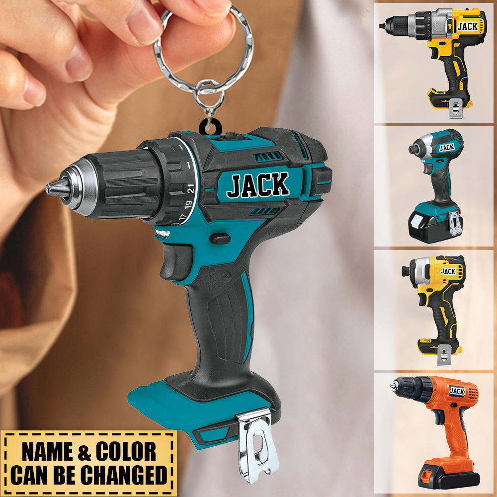 Personalized Power Tool Acrylic Keychain