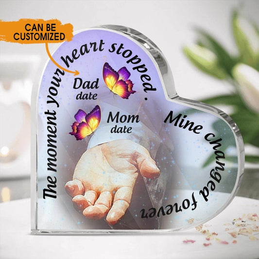 The Moment Your Heart Stopped Custom Memorial Gift Personalized Acrylic Plaque