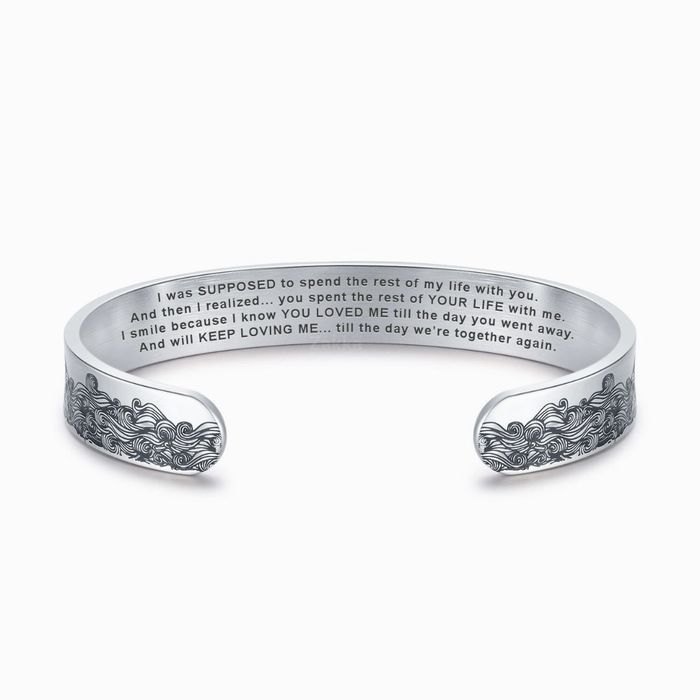 To My Husband In Heaven Memorial Bracelet