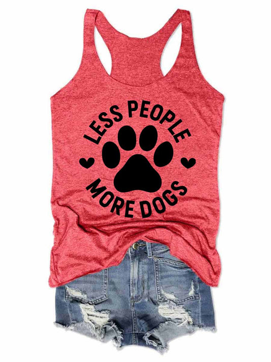 Less People More Dogs Tank Top