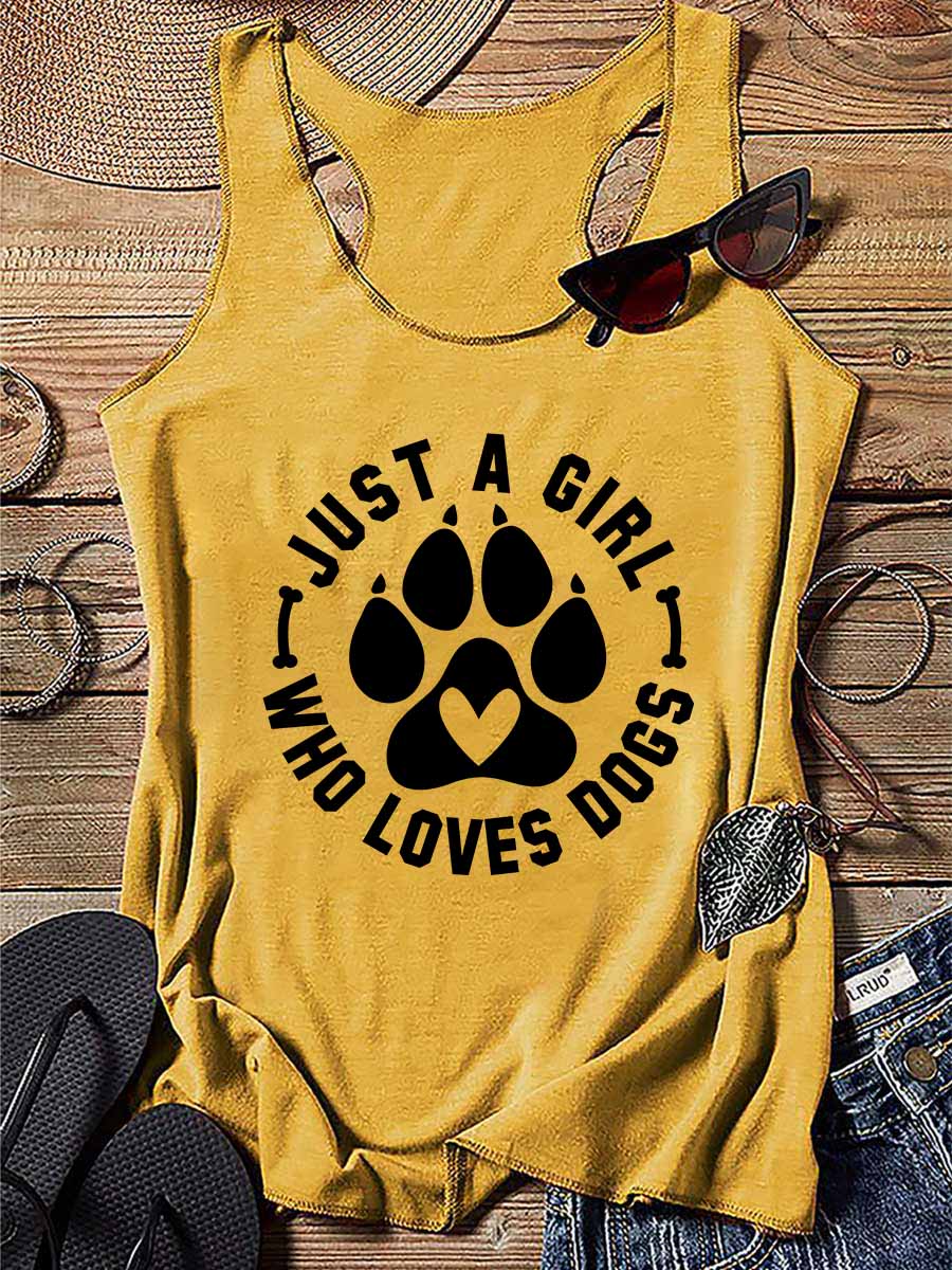 Women's Just A Girl Who Loves Dogs Tank Top