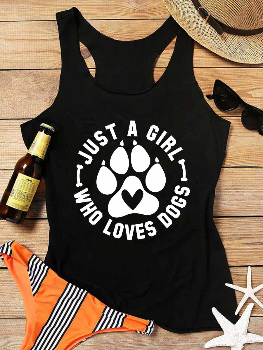 Women's Just A Girl Who Loves Dogs Tank Top