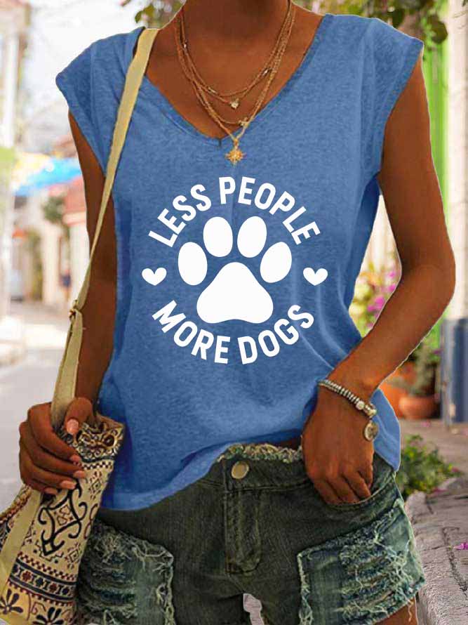 Women's Less People More Dogs Tank Top