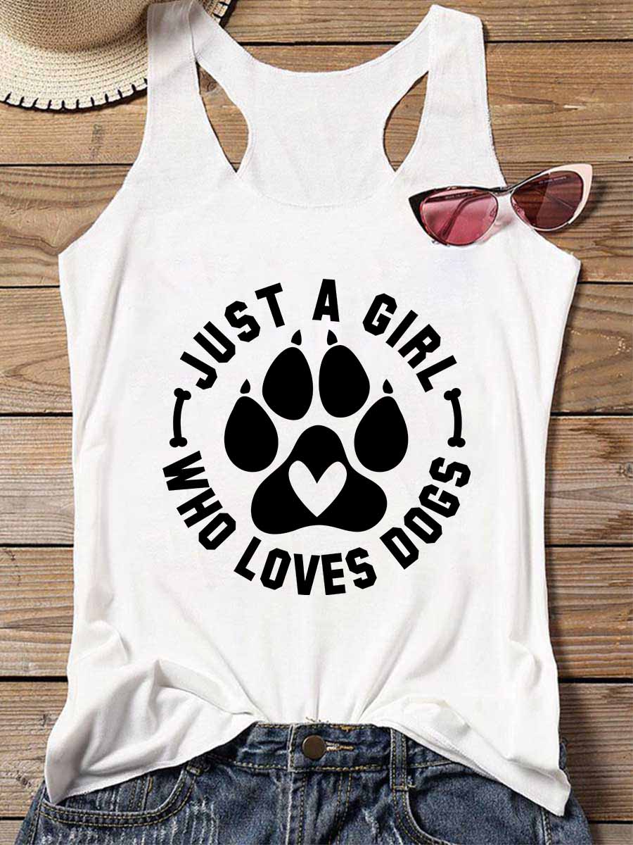 Women's Just A Girl Who Loves Dogs Tank Top