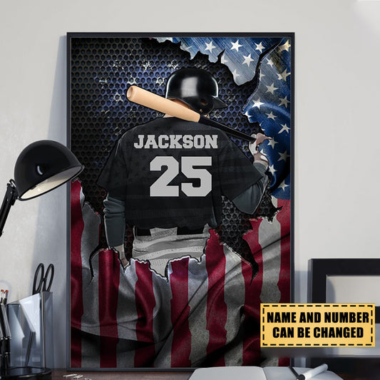 Custom Personalized Baseball Vertical Poster,Best Gift For Baseball Lovers