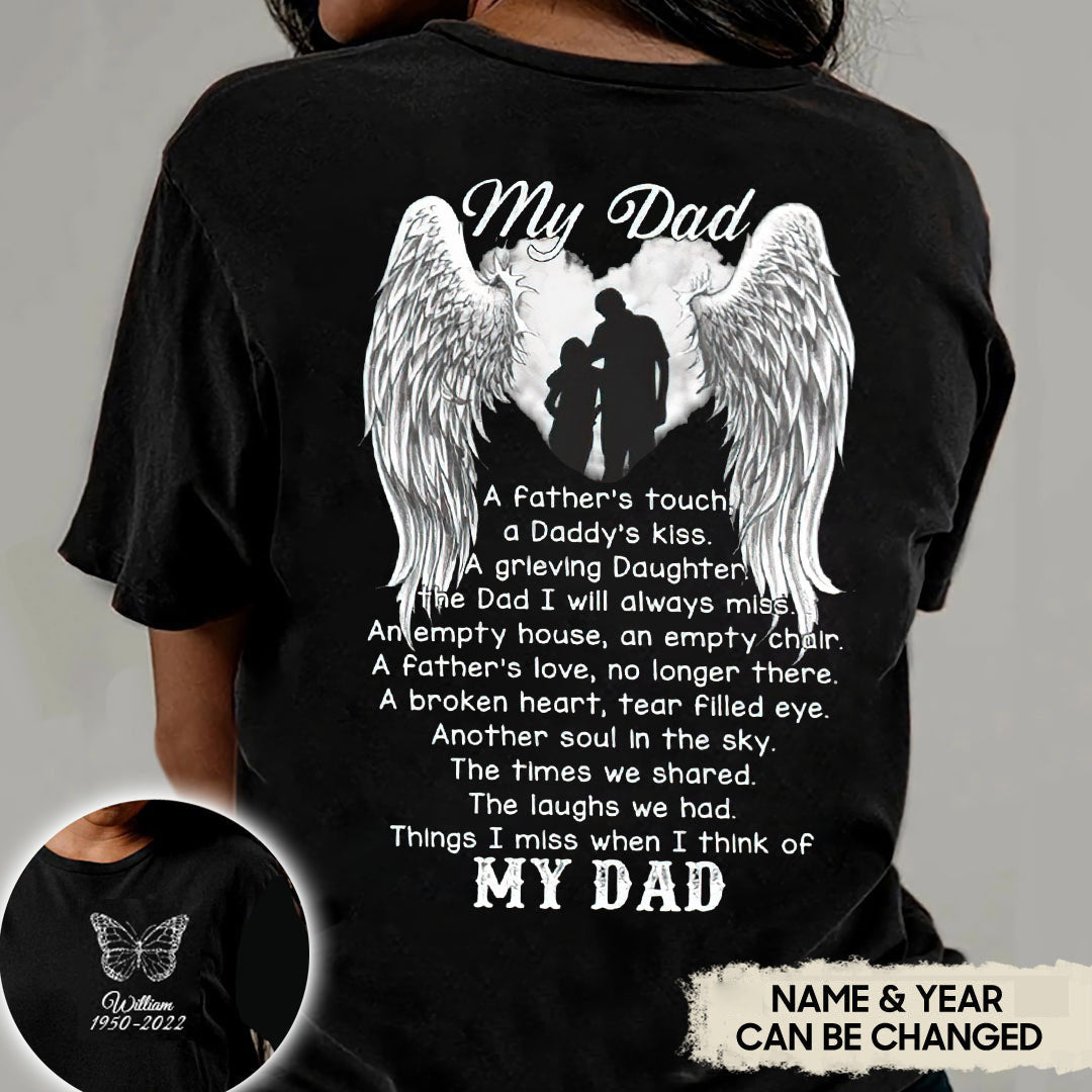 All I Want Is For My Dad In Heaven Shirt, Personalized Dad Memorial Shirt,  Custom Name Date In Lovin…See more All I Want Is For My Dad In Heaven