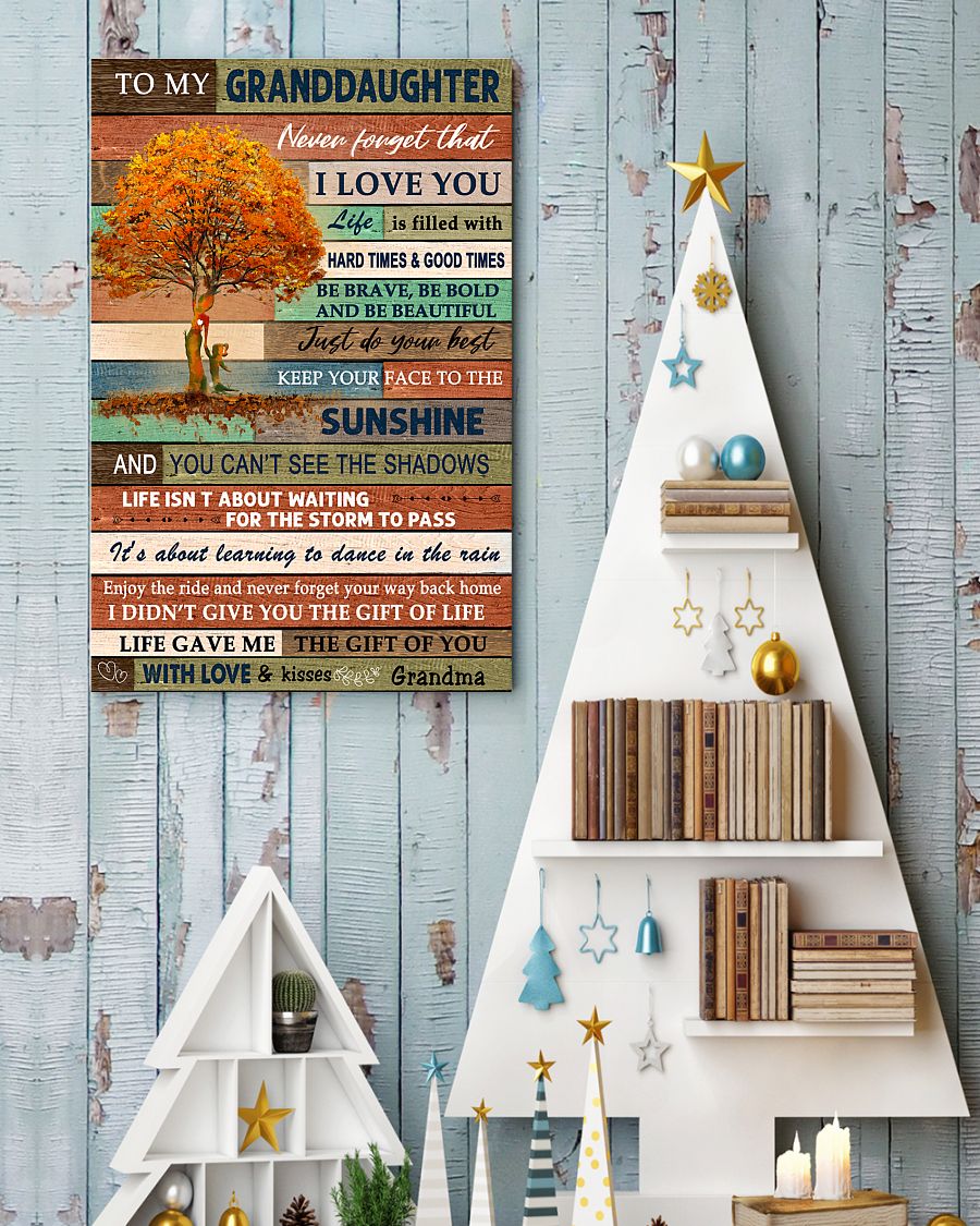 To Granddaughter From Grandma Horizontal Poster