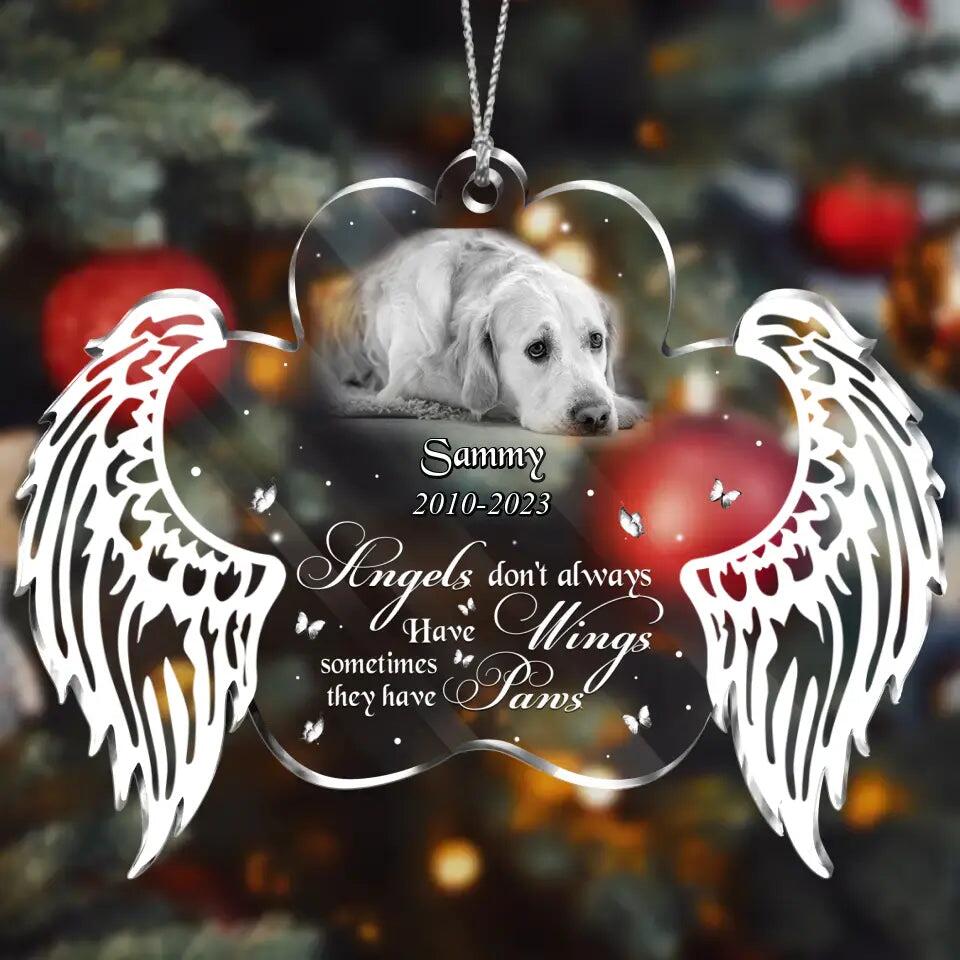 Memorial Pet Photo Acrylic Ornament - Christmas/Memorial Gift Idea for Pet Owners