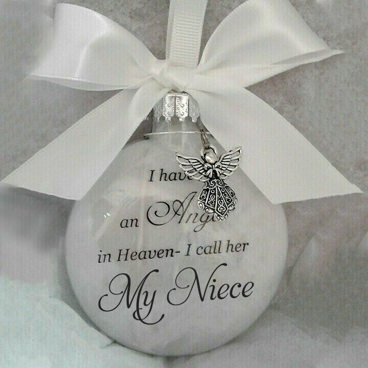 Beautiful ornaments feather ball - Angel In Heaven Memorial Ornament