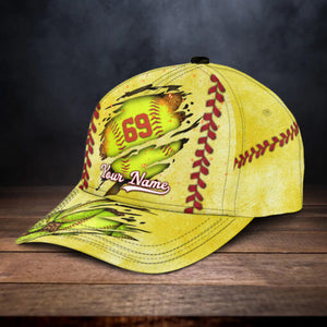 Personalized Custom Crack Softball Classic Cap