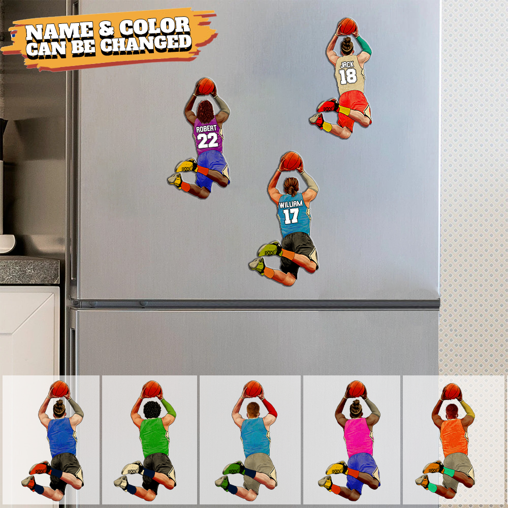 Personalized Basketball Player Fridge Magnet - Gift For Basketball Lover