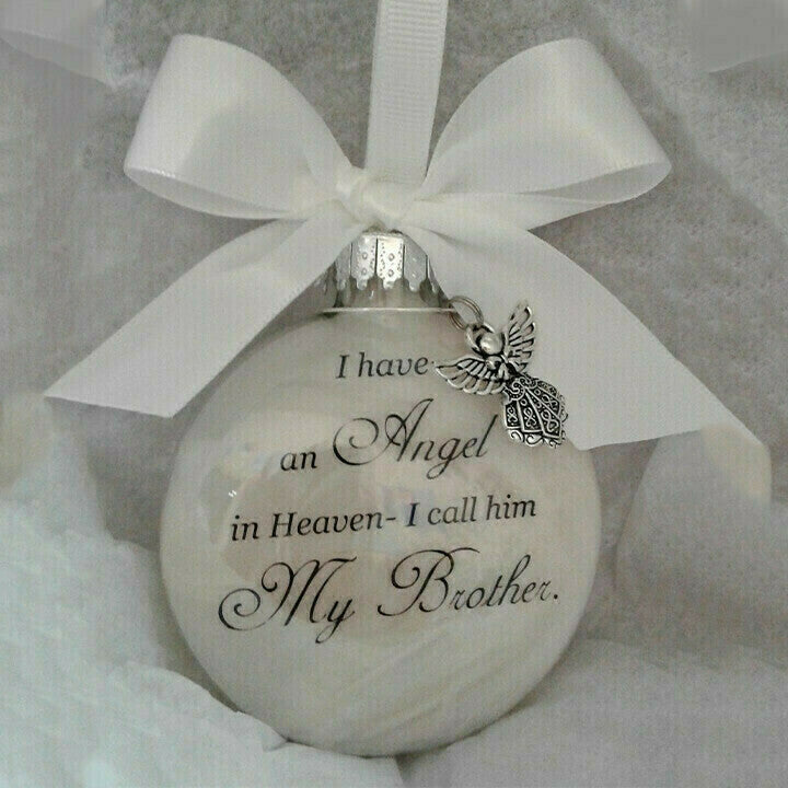 Beautiful ornaments feather ball - Angel In Heaven Memorial Ornament