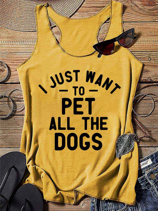 Women's I Just Want To Pet All The Dogs Tank Top