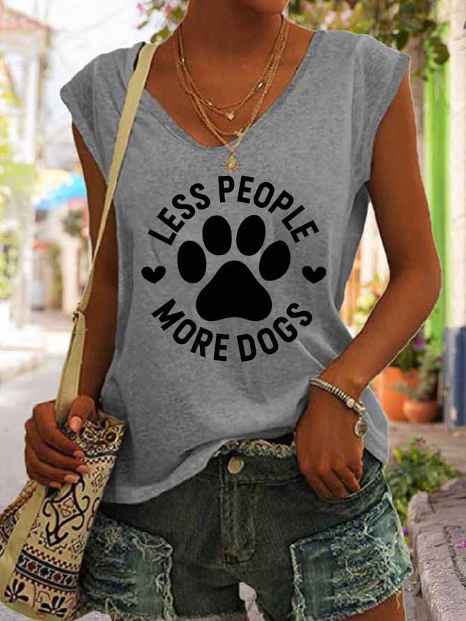 Women's Less People More Dogs Tank Top