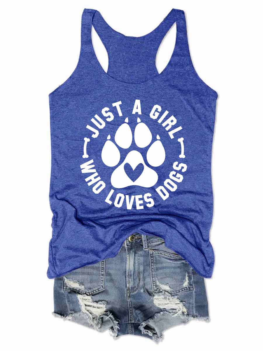 Women's Just A Girl Who Loves Dogs Tank Top