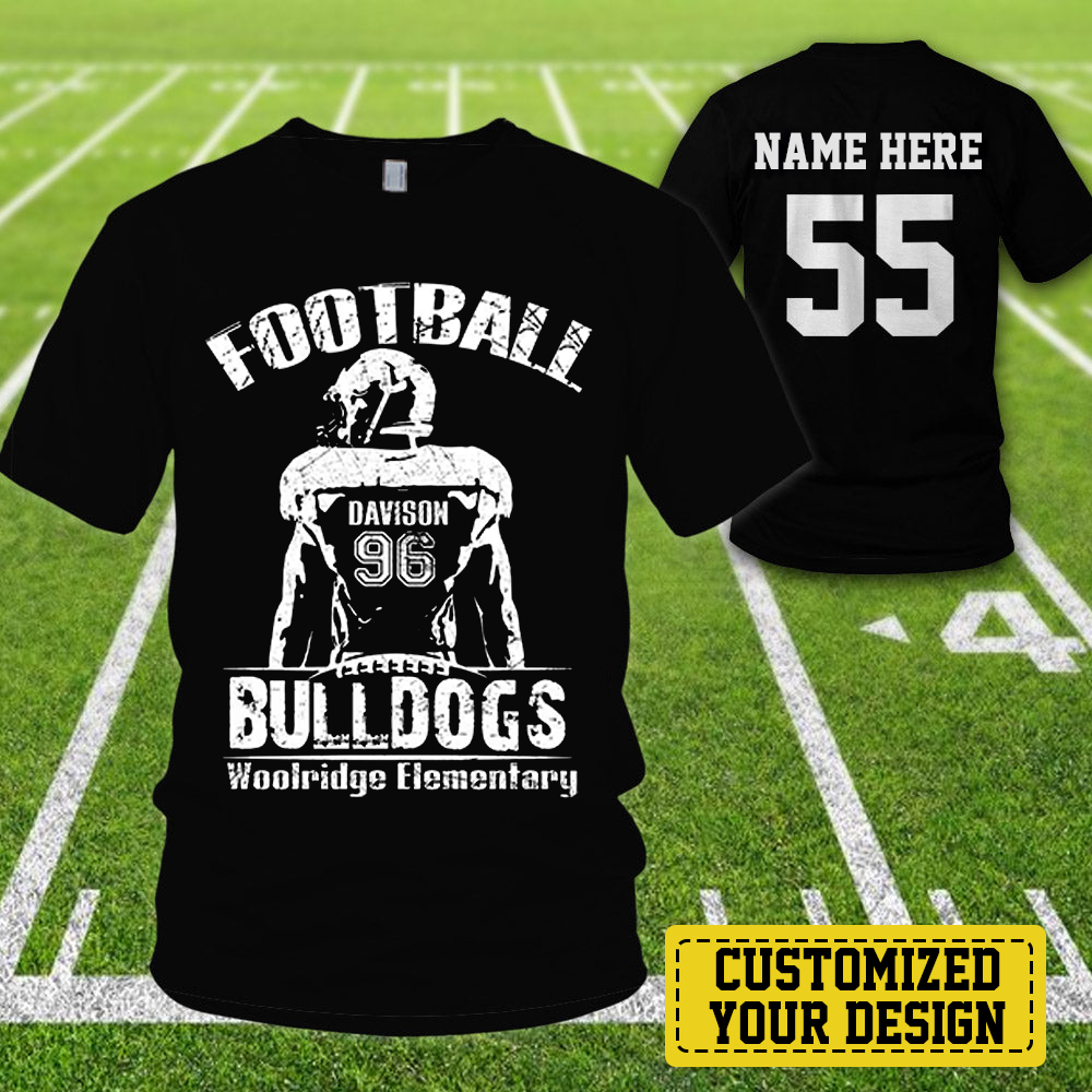 Personalized Football Custom Mascot School's Name Sport Spirit T-Shirt