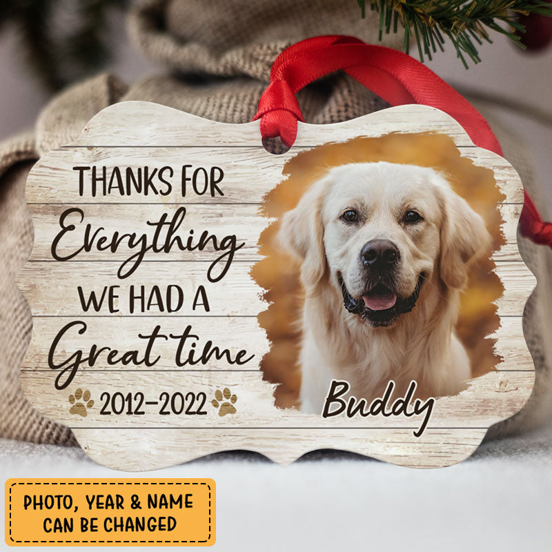 We Had A Great Time, Personalized Acrylic Ornaments, Custom Photo Gift, Christmas Gift For Pet Lovers